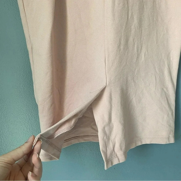 Lulus Small Don't Tell 'Em Blush Pink Bodycon Midi Dress - Picture 5 of 8